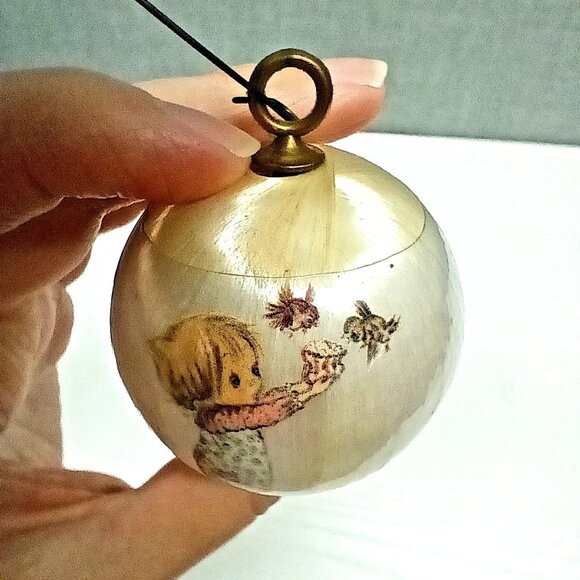 Hallmark Betsey Clark Christmas Ornament 1975 VTG 70s Holiday Satin RARE Birds - Picture 6 of 10
